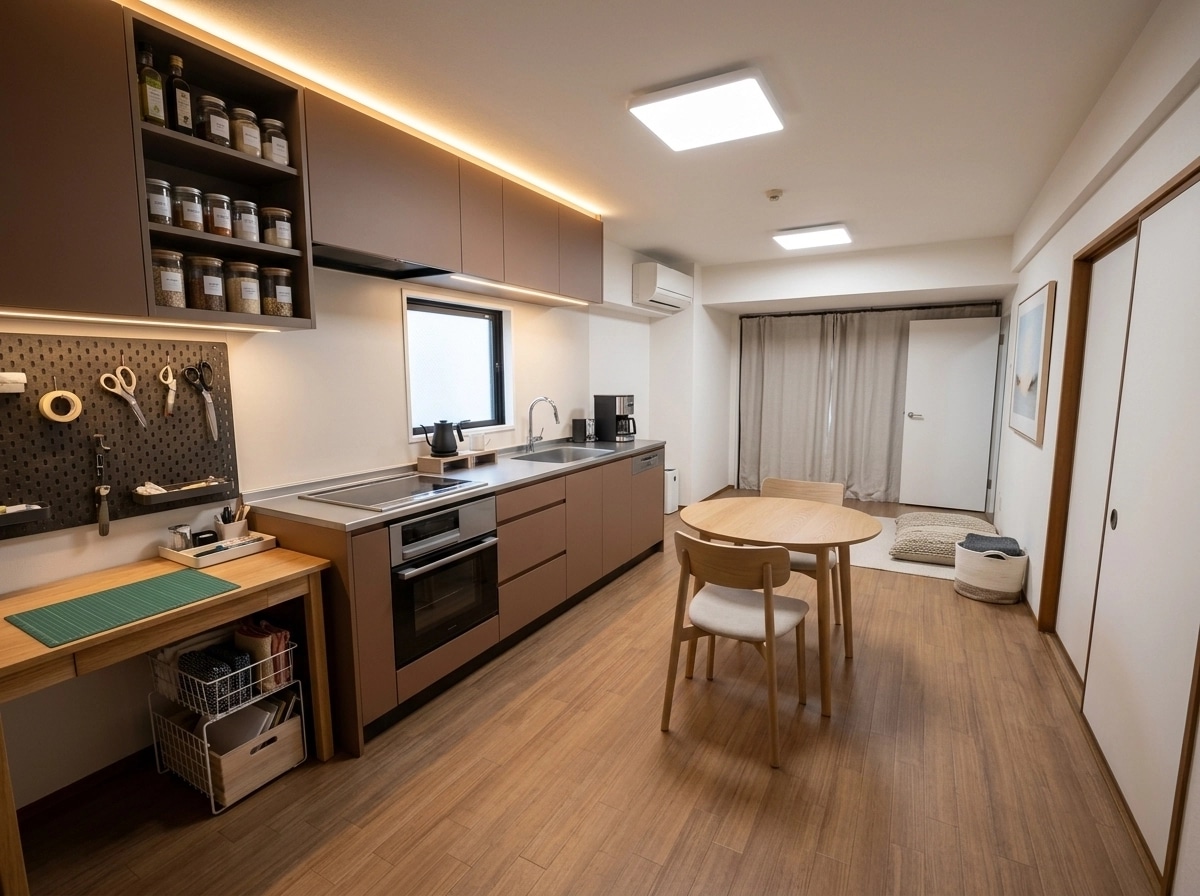 Minimalism Kitchen design — interior photo by GenRoom AI