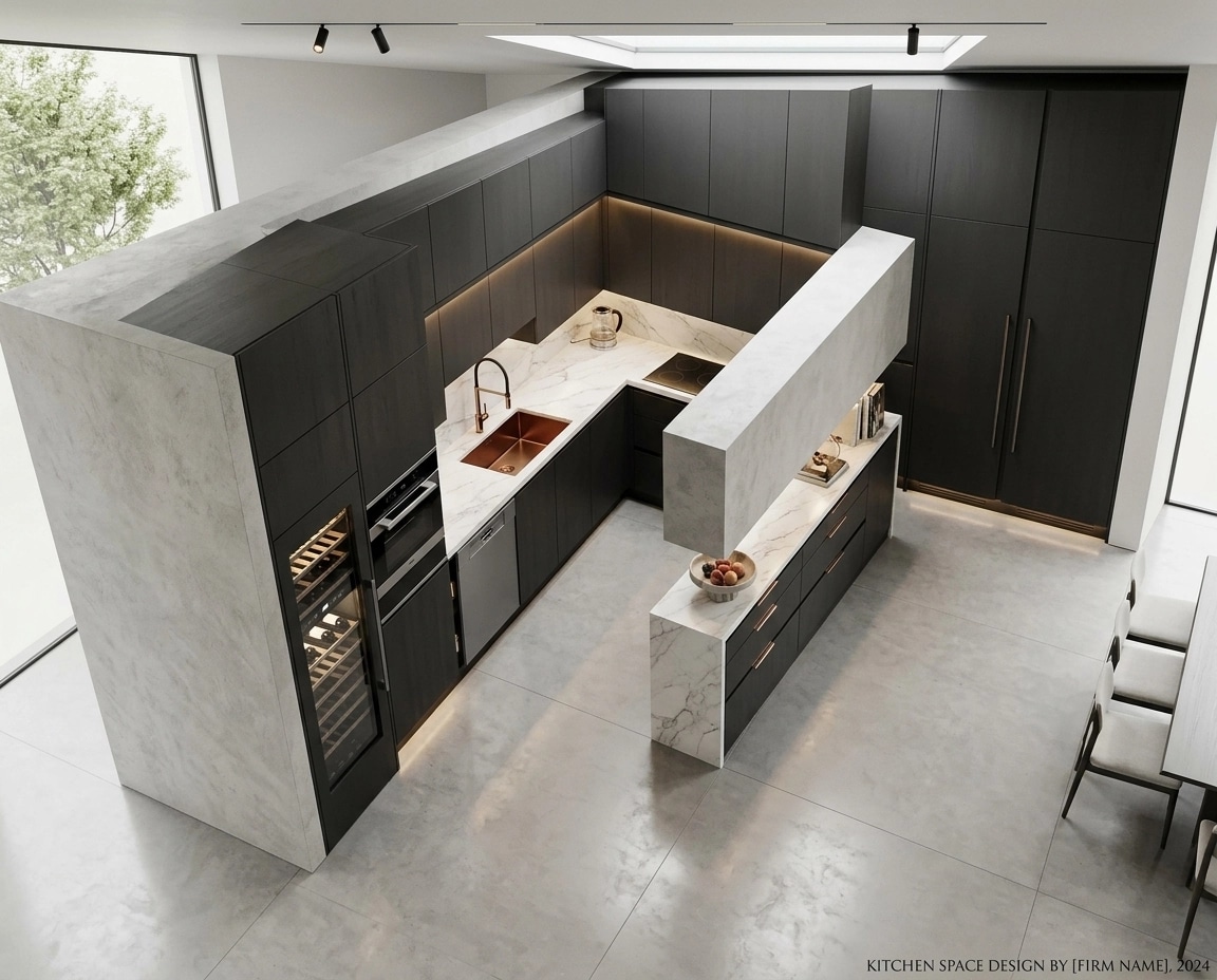 Kitchen interior in Contemporary style — photo by GenRoom AI