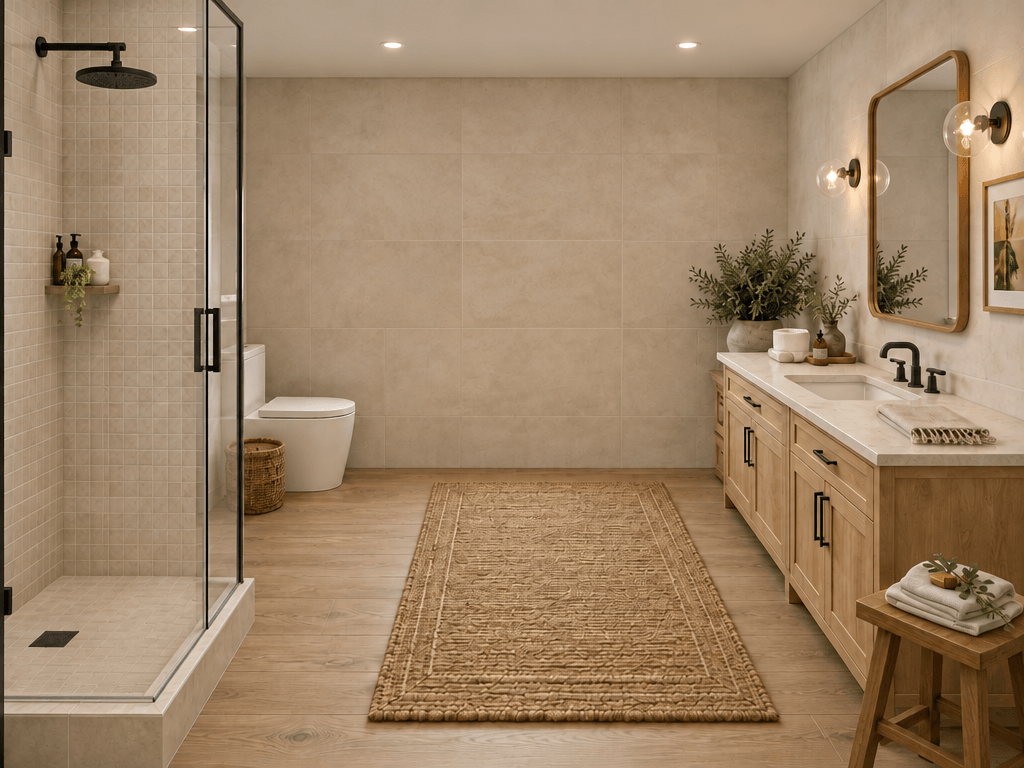 Interior design in Modern Farmhouse style — Bathroom by GenRoom AI