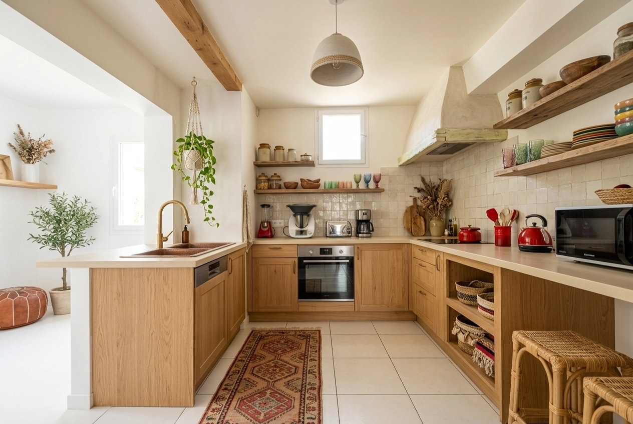 Bohemian Kitchen design — interior photo by GenRoom AI