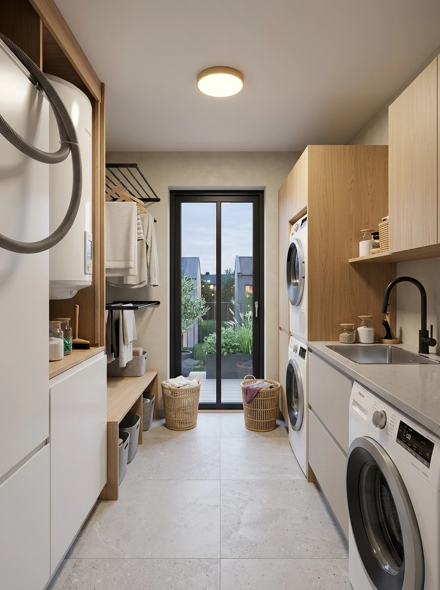 Interior design in Scandinavian style — laundry by GenRoom AI