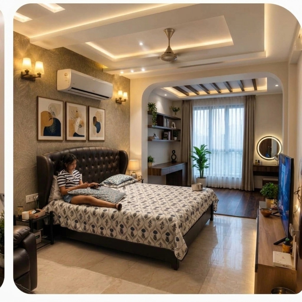 Contemporary Bedroom design — interior photo by GenRoom AI