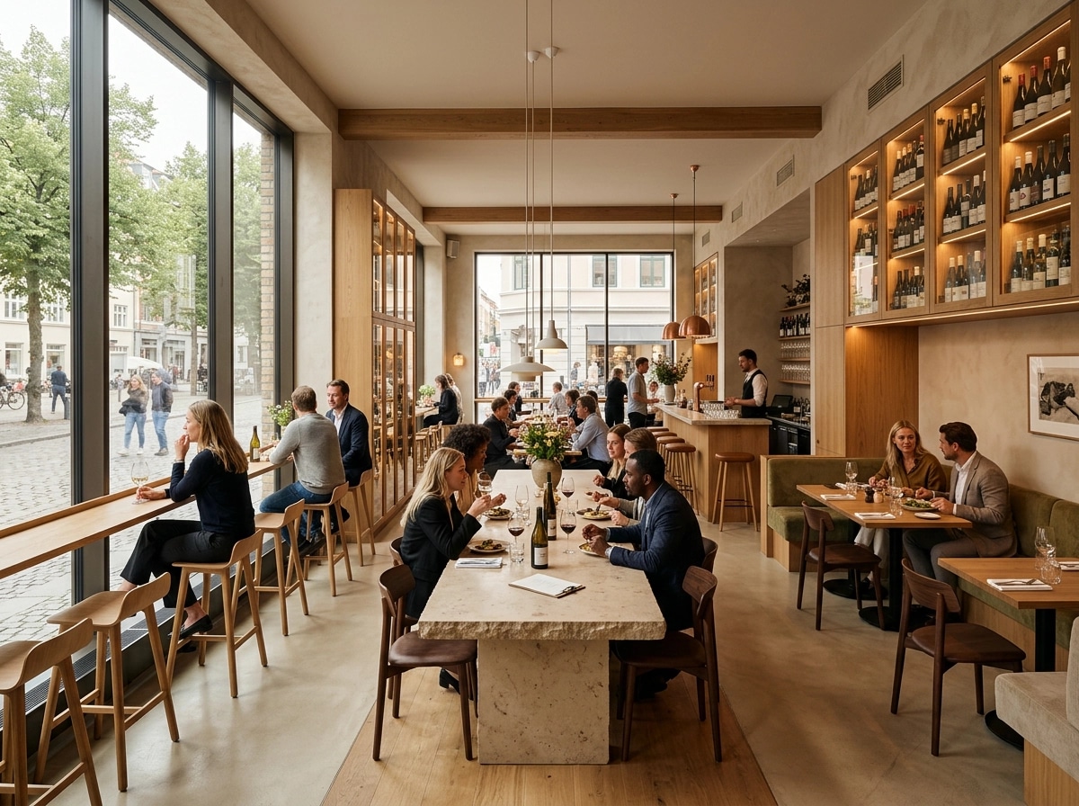 Interior design in Scandinavian style — restaurant by GenRoom AI