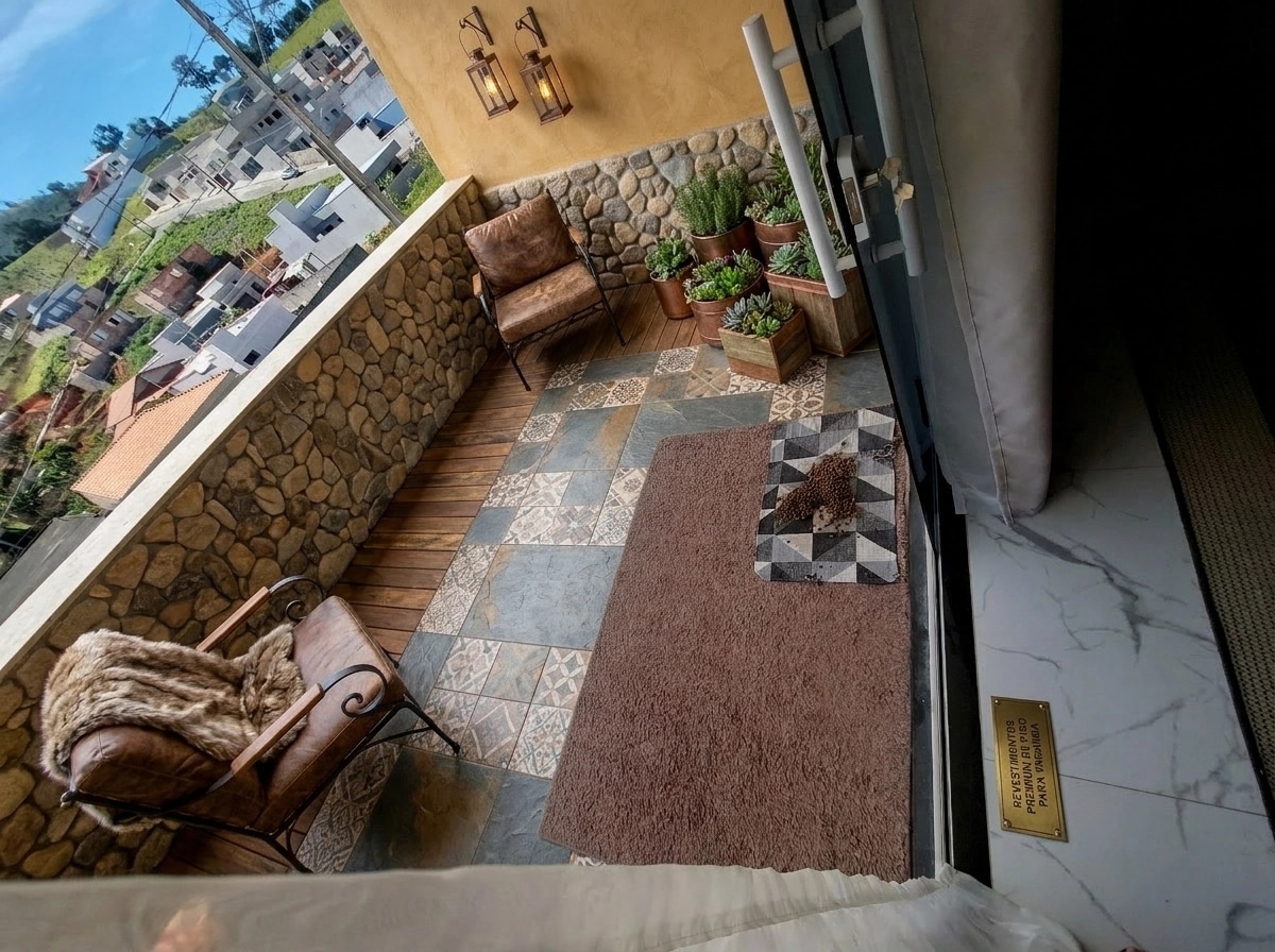 Interior design in Rustic style — balcony by GenRoom AI