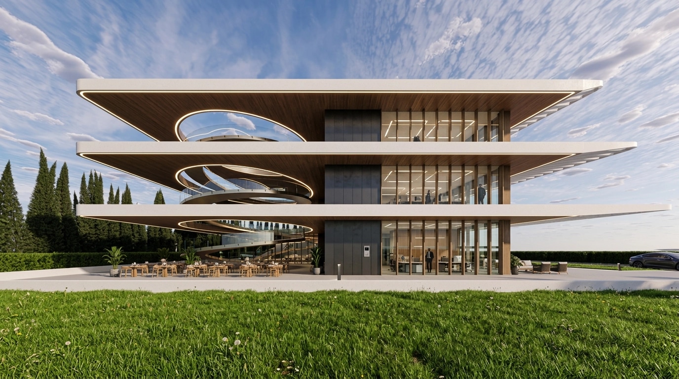 Contemporary Facade Cephe design — facade photo by GenRoom AI
