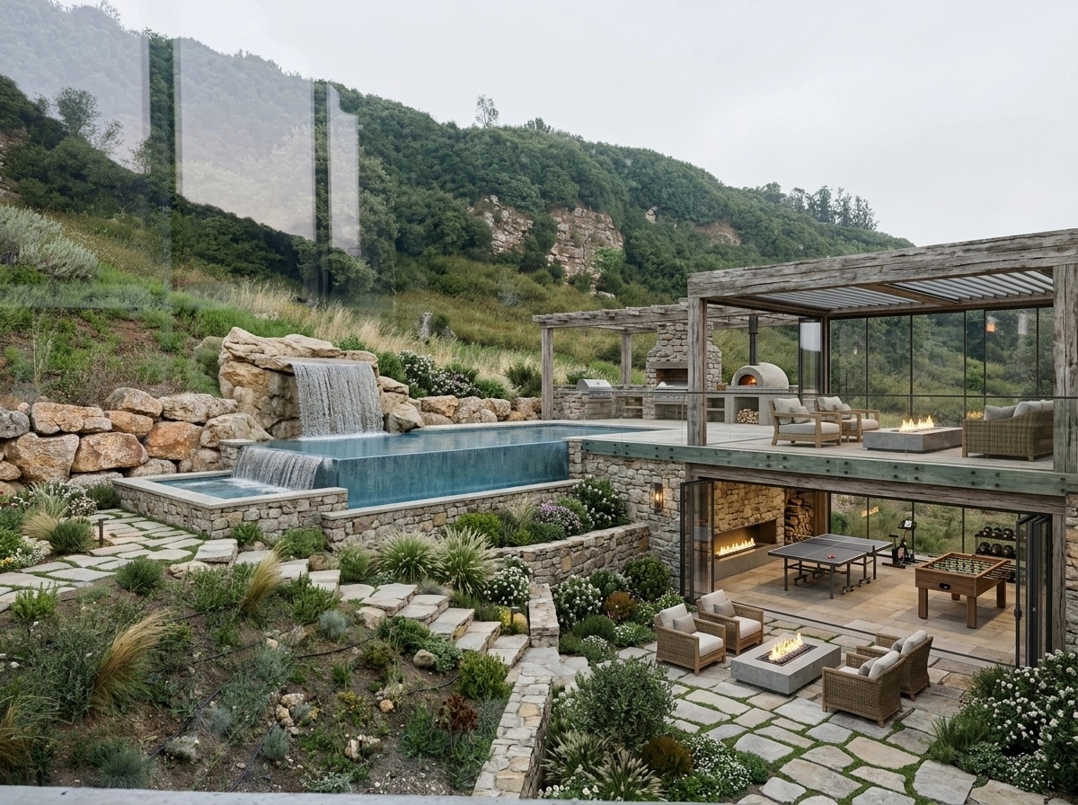 Country Rustic Garden Yard design — yard photo by GenRoom AI