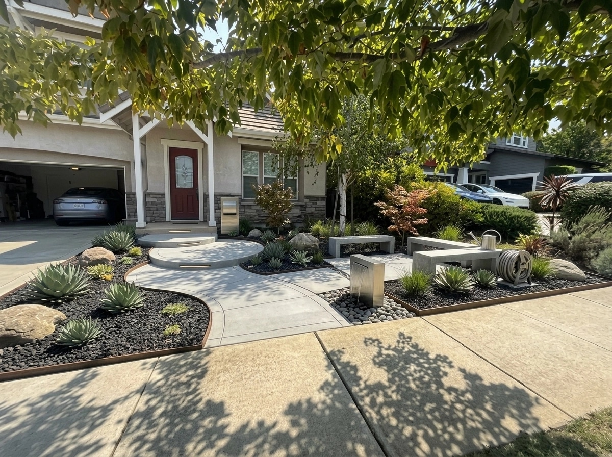 Landscape design in Minimalist Yard style — Yard by GenRoom AI