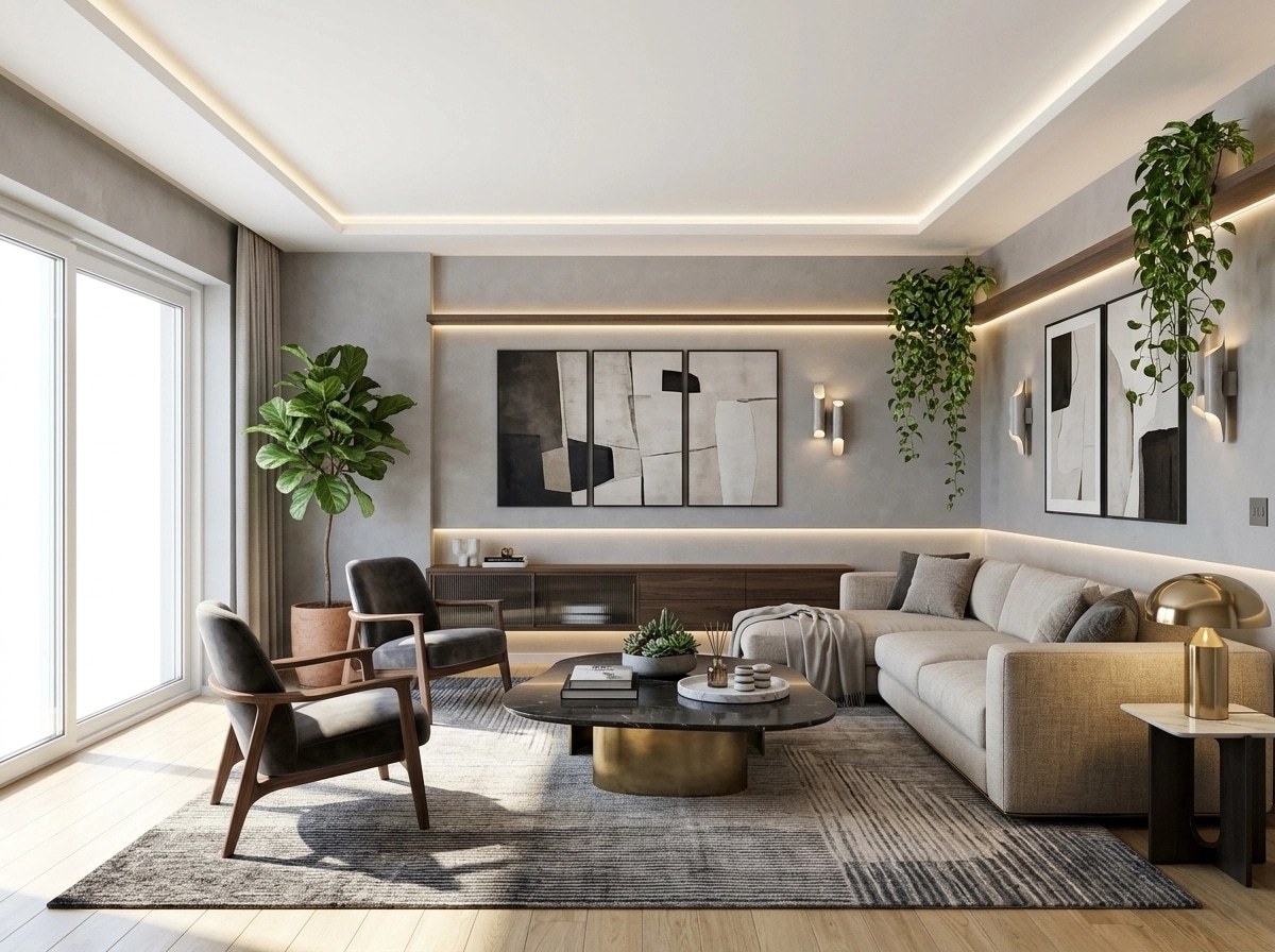 Interior design in Contemporary style — Living Room by GenRoom AI