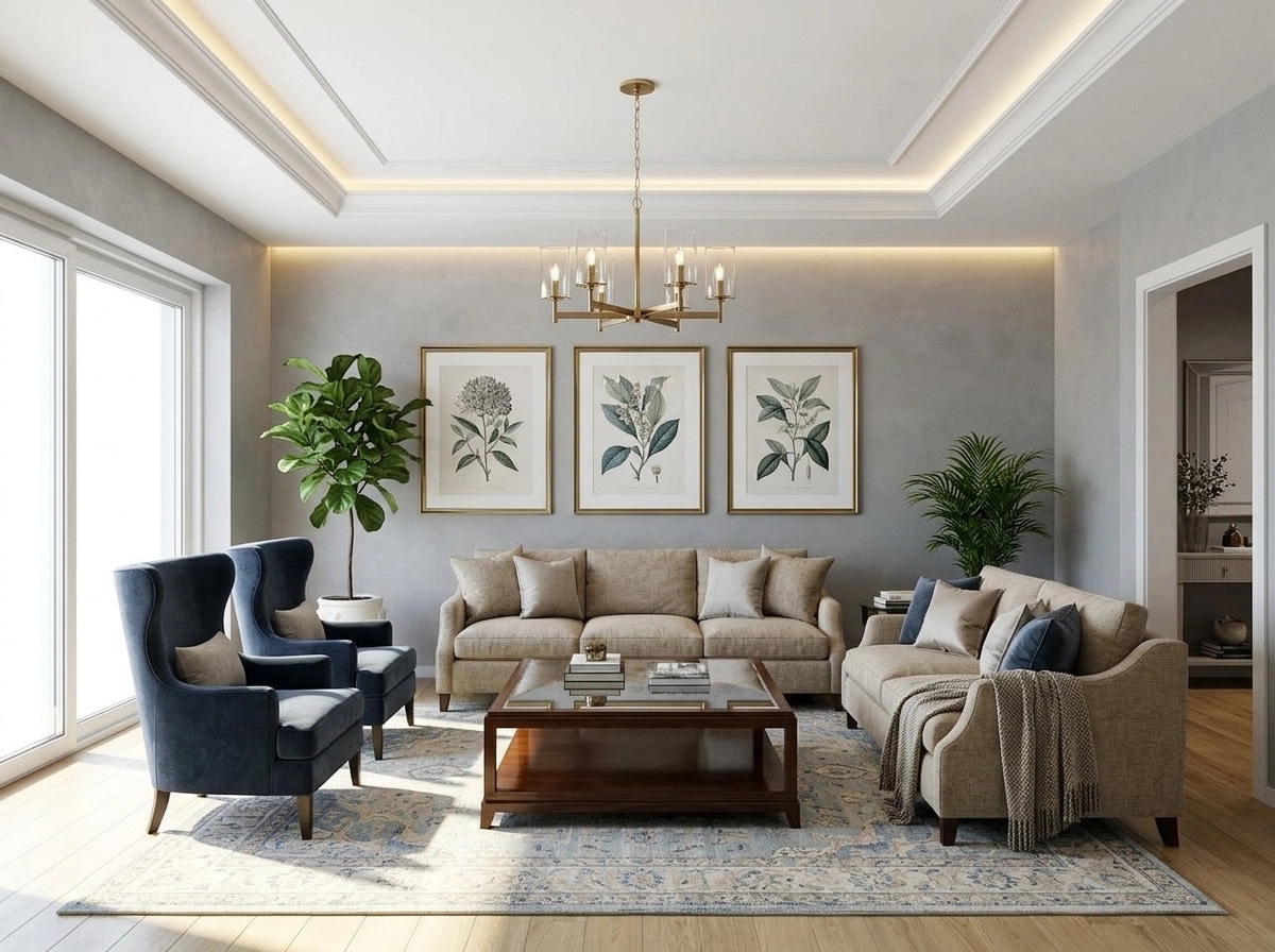 Interior design in Transitional style — Living Room by GenRoom AI