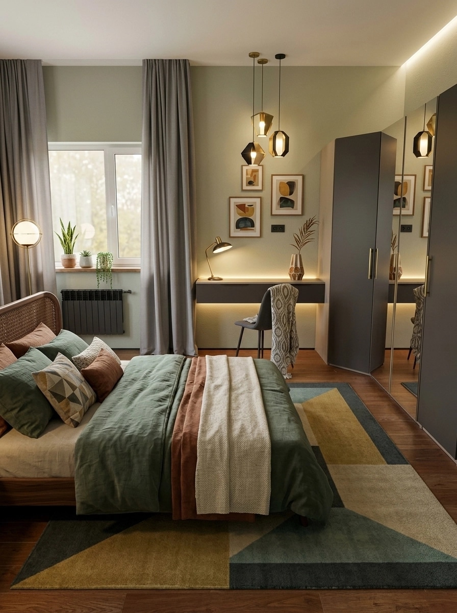 Mid-Century Modern Quarto design — interior photo by GenRoom AI