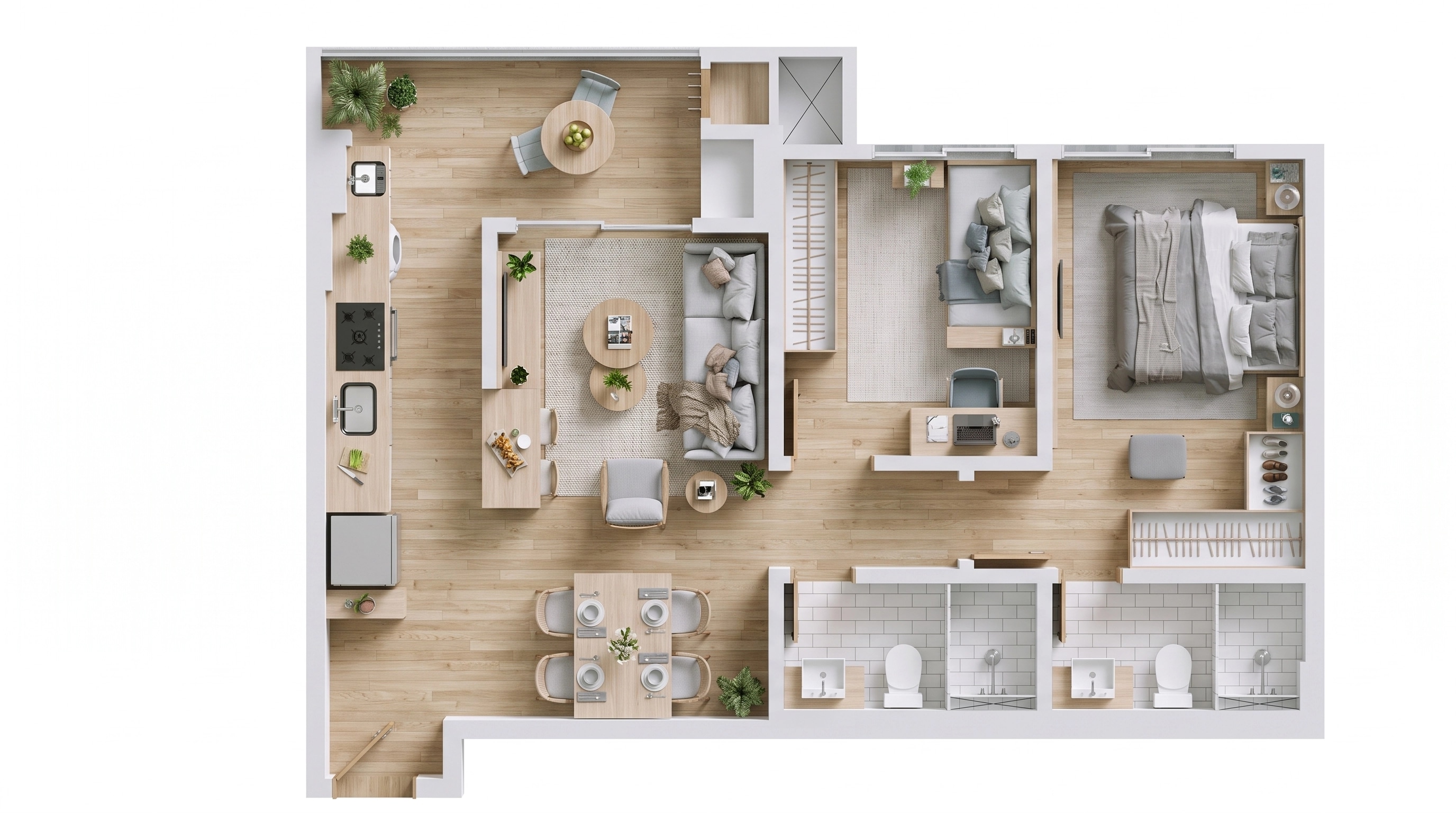 Scandinavian Living Room design — interior photo by GenRoom AI