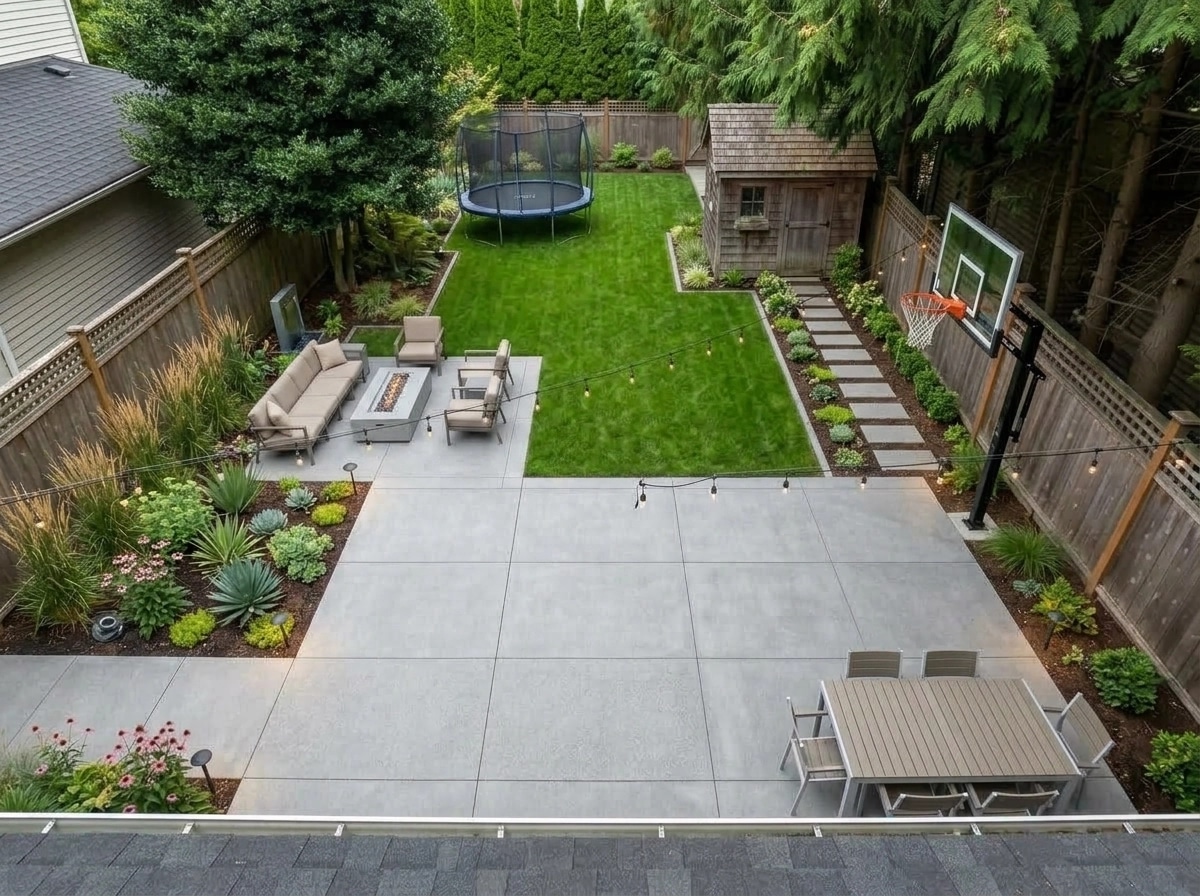 Landscape design in Contemporary Yard style — Yard by GenRoom AI