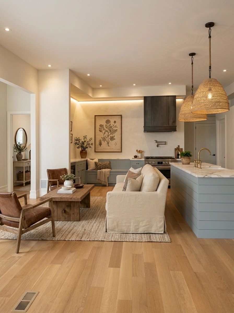 Modern Farmhouse Living Room design — interior photo by GenRoom AI