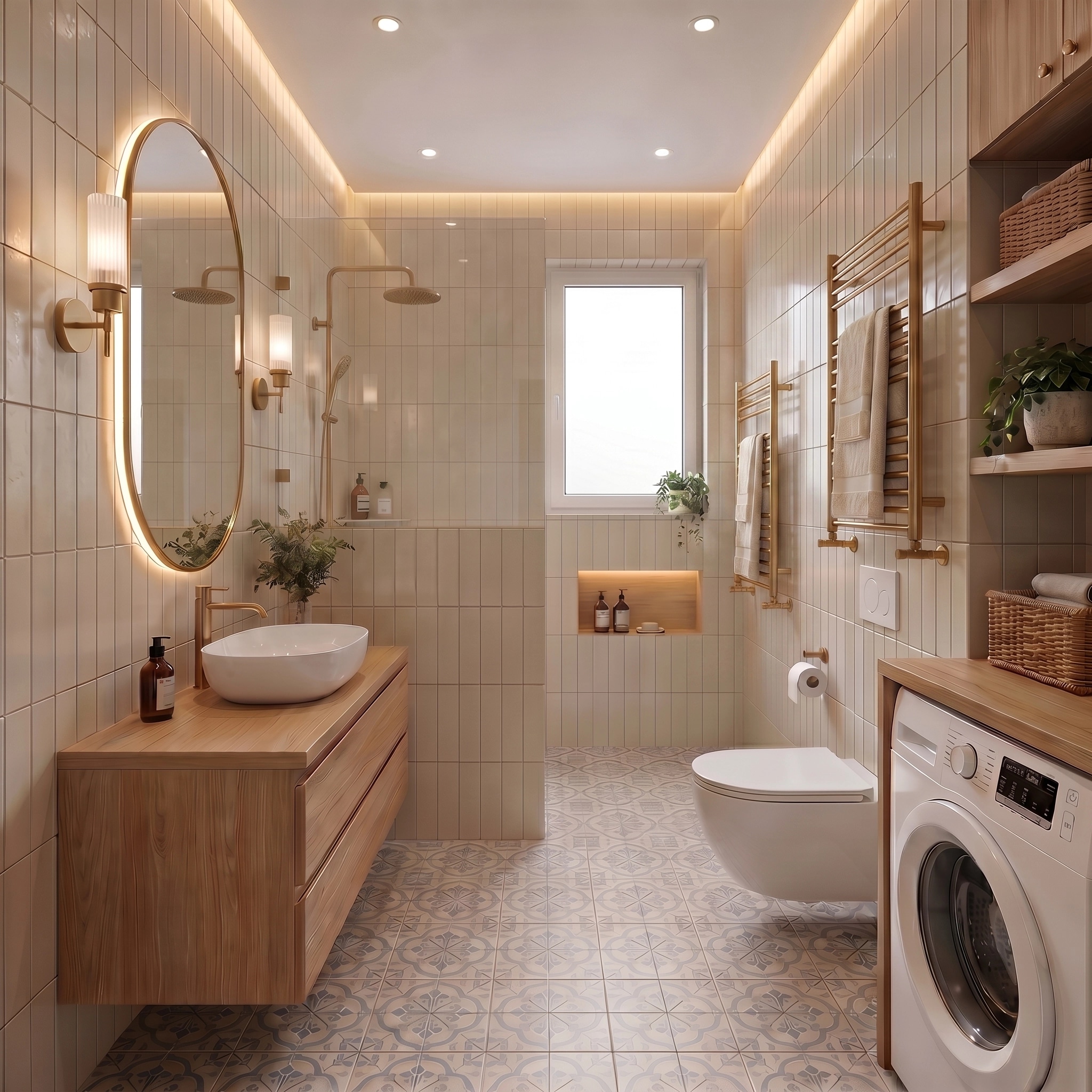 Interior design in Modern Farmhouse style — Bathroom by GenRoom AI