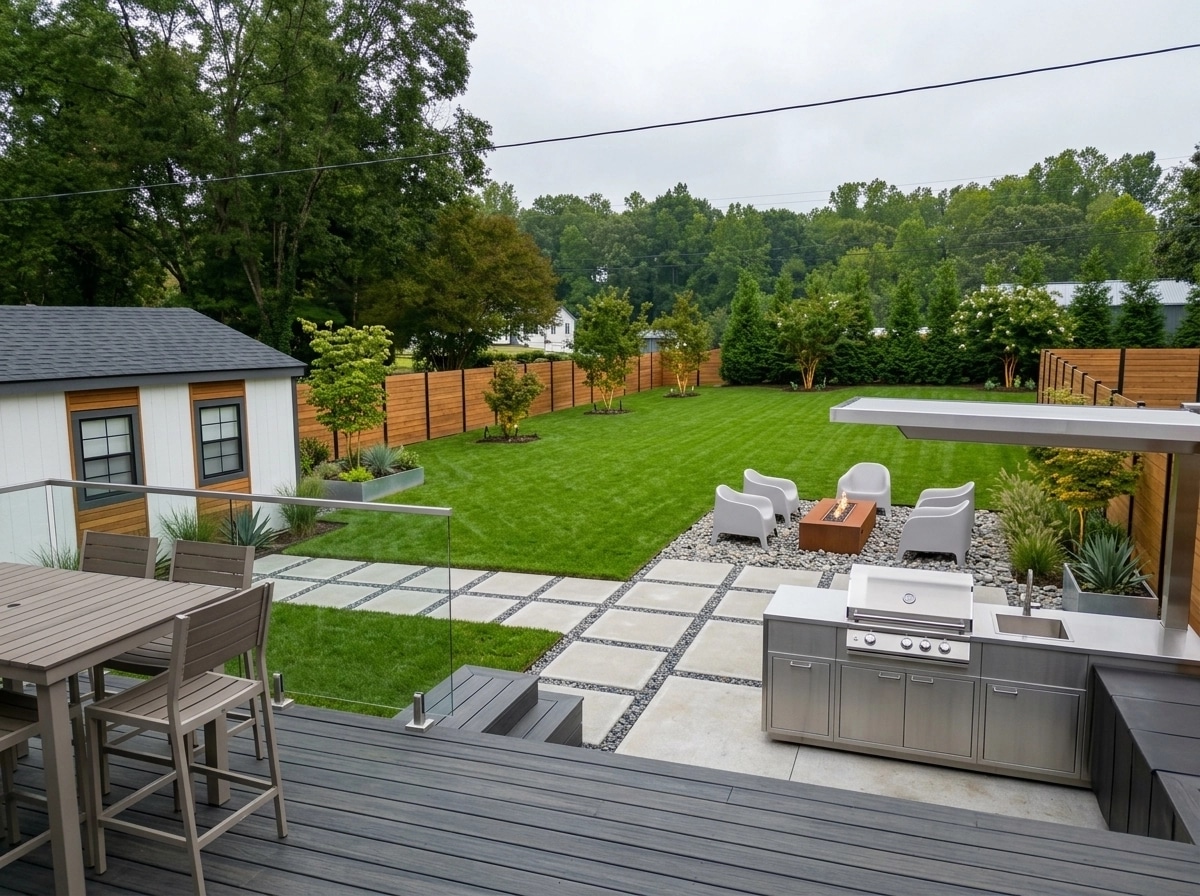 Landscape design in Contemporary Yard style — Yard by GenRoom AI