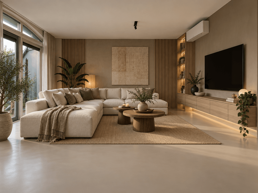 Living Room interior in Japandi style — photo by GenRoom AI