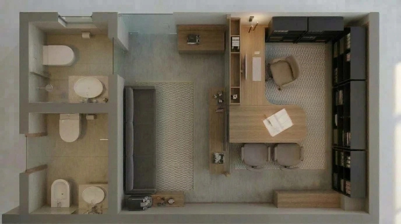 Interior design in Contemporary style — Living Room by GenRoom AI