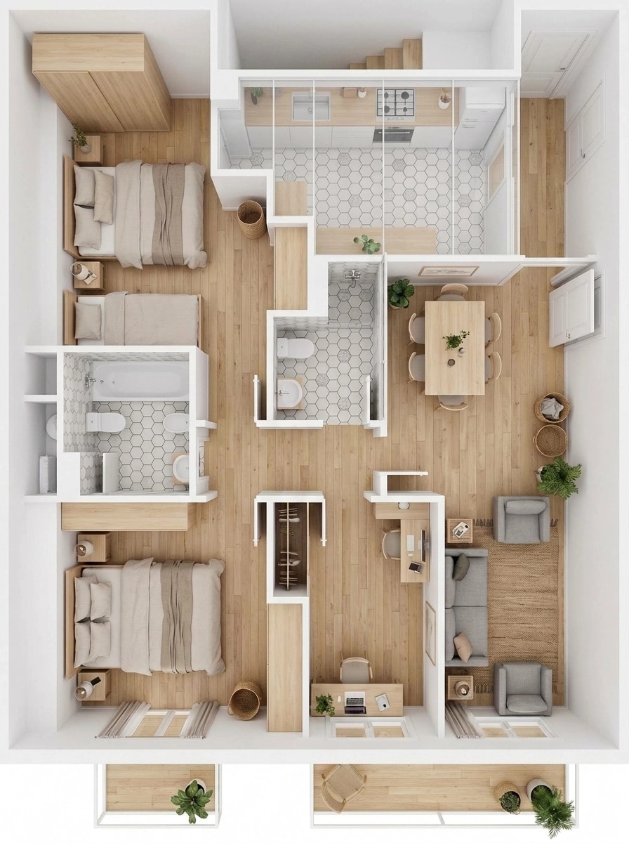 Scandinavian Living Room design — interior photo by GenRoom AI