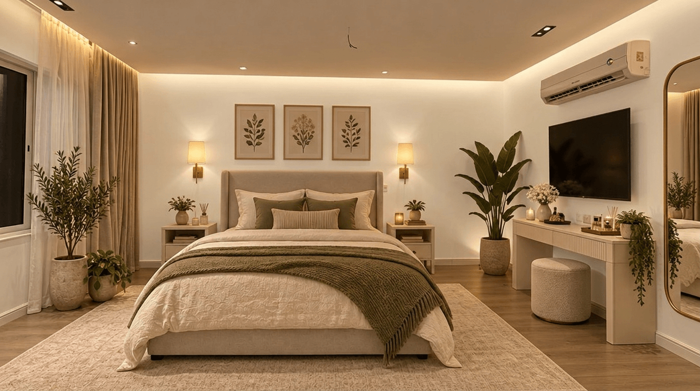 Modern Farmhouse Bedroom design — interior photo by GenRoom AI