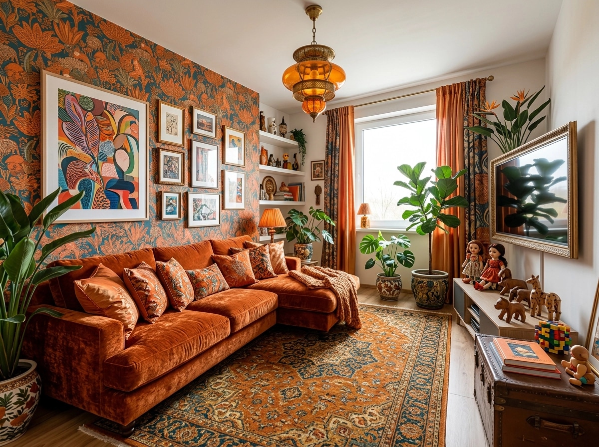 Maximalist Bedroom design — interior photo by GenRoom AI