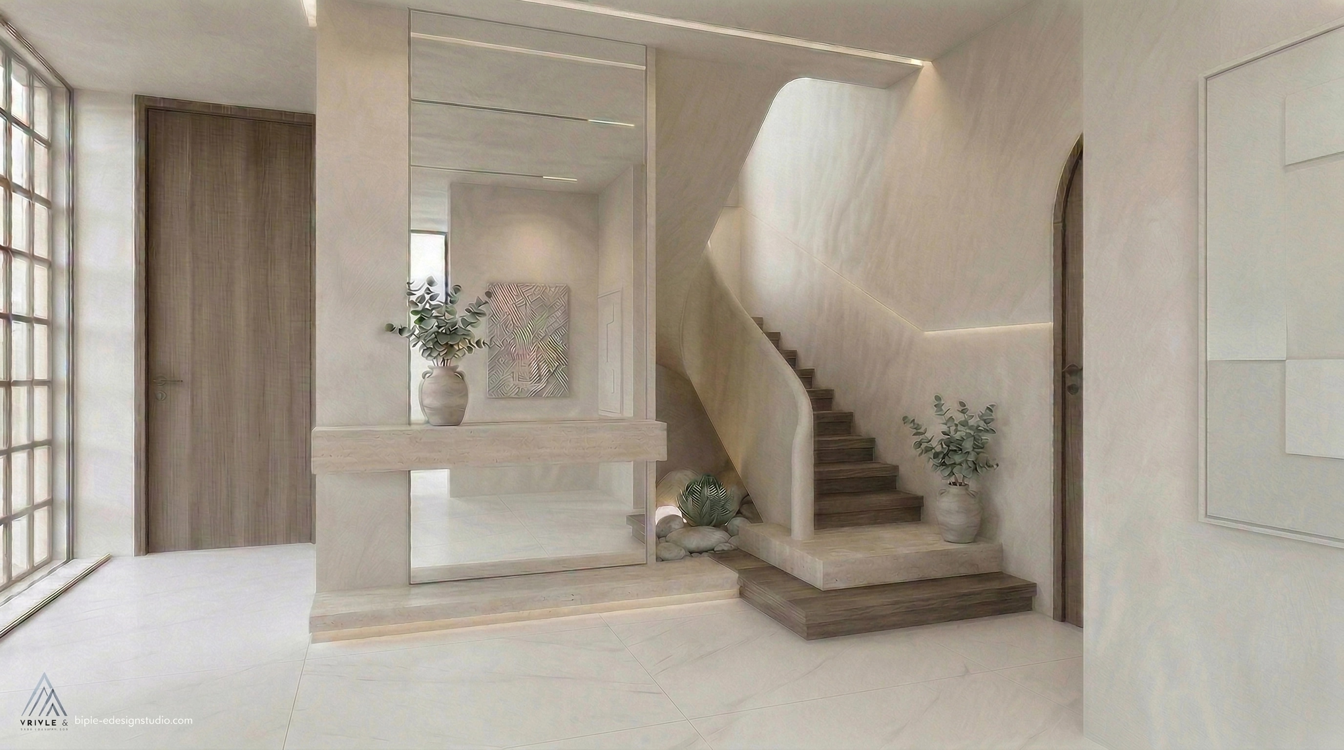 Interior design in Mediterranean style — Hallway by GenRoom AI