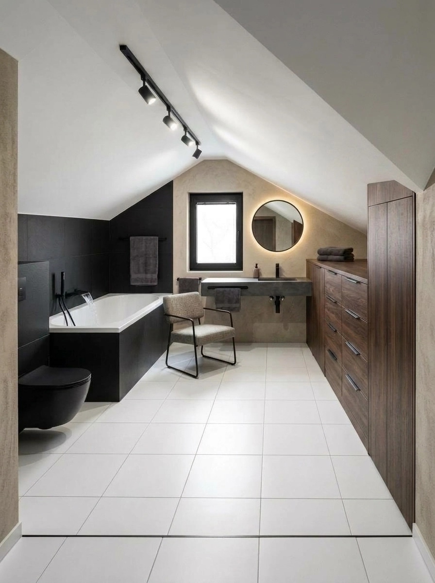 Interior design in Blacktec style — Bathroom by GenRoom AI