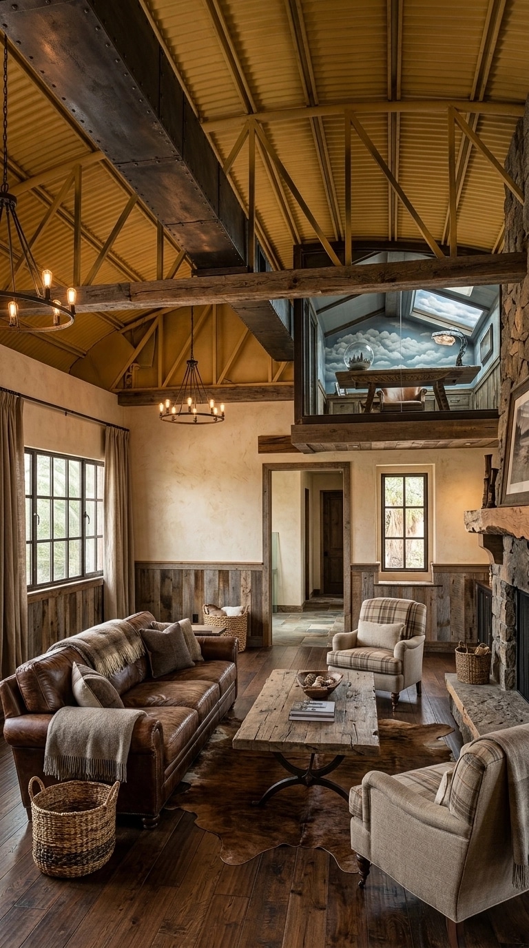 Interior design in Rustic style — Living Room by GenRoom AI