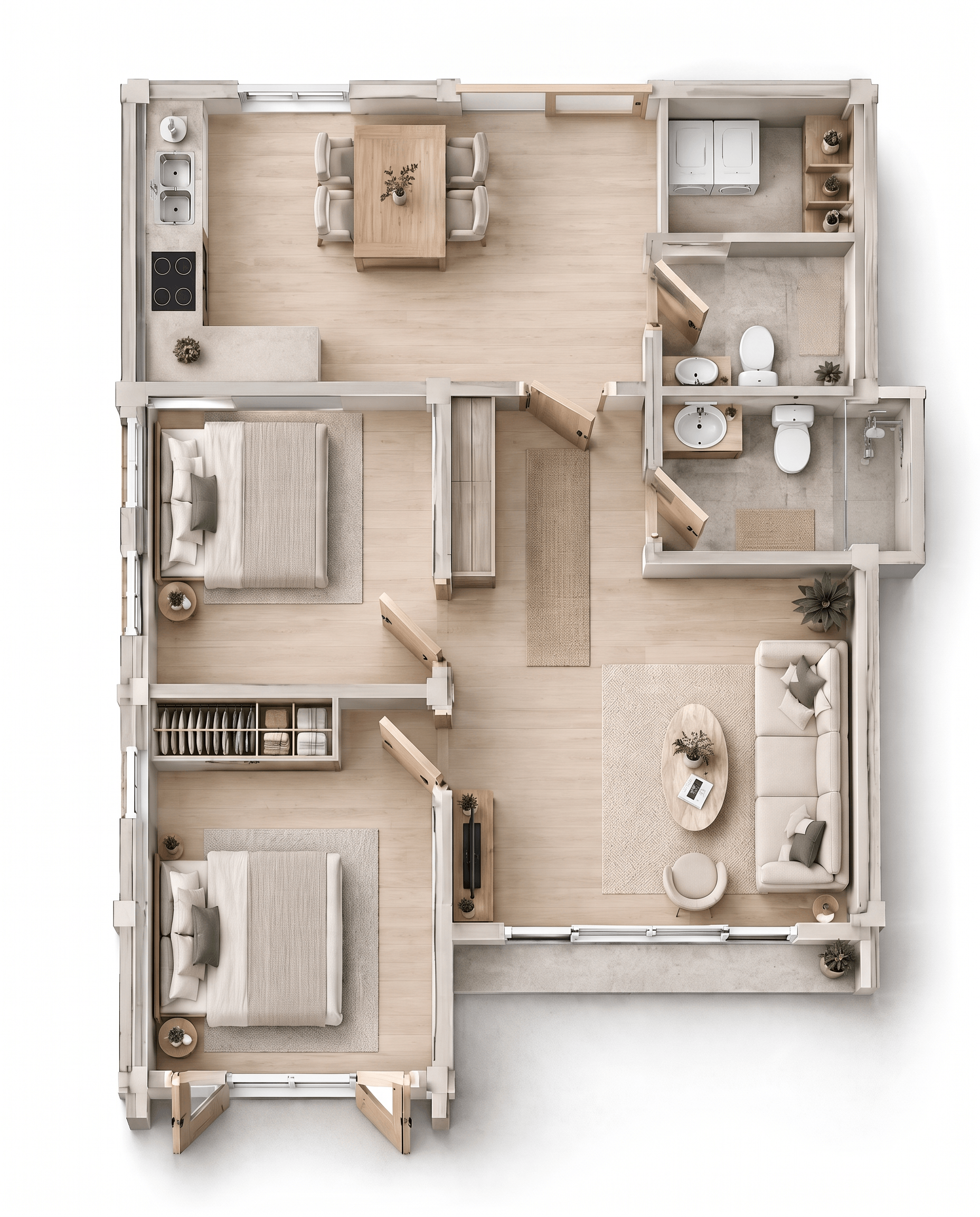 Interior design in Minimalism style — Living Room by GenRoom AI