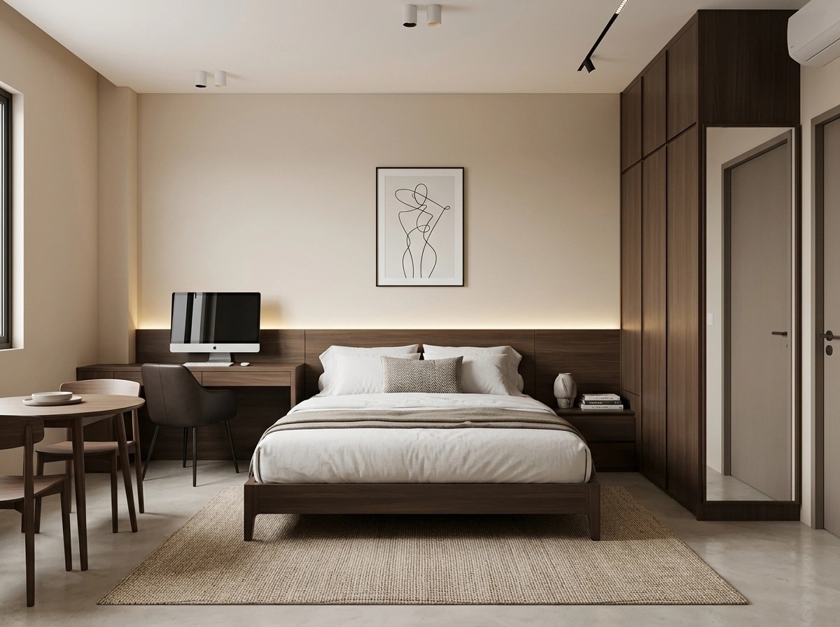 Minimalism Bedroom design — interior photo by GenRoom AI