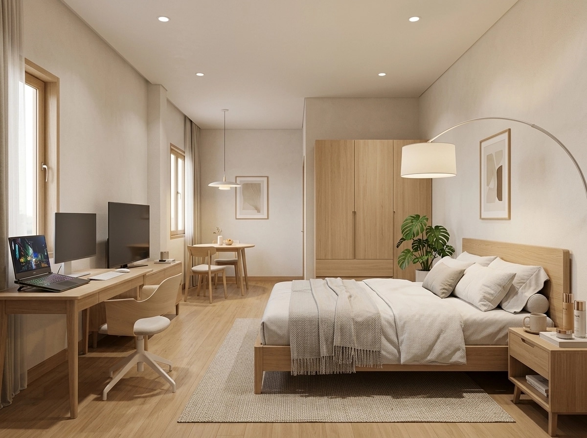 Interior design in Scandinavian style — Bedroom by GenRoom AI