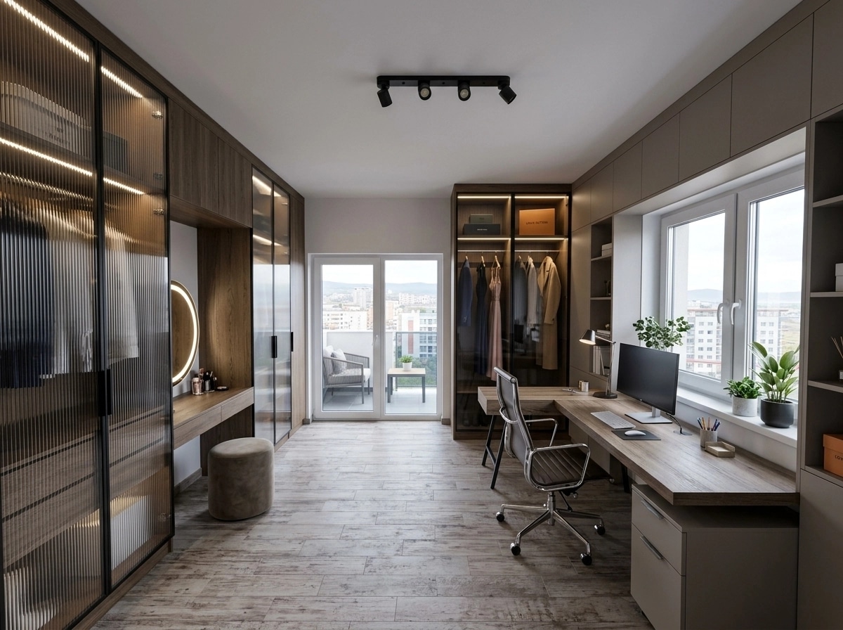 Office interior in Contemporary style — photo by GenRoom AI