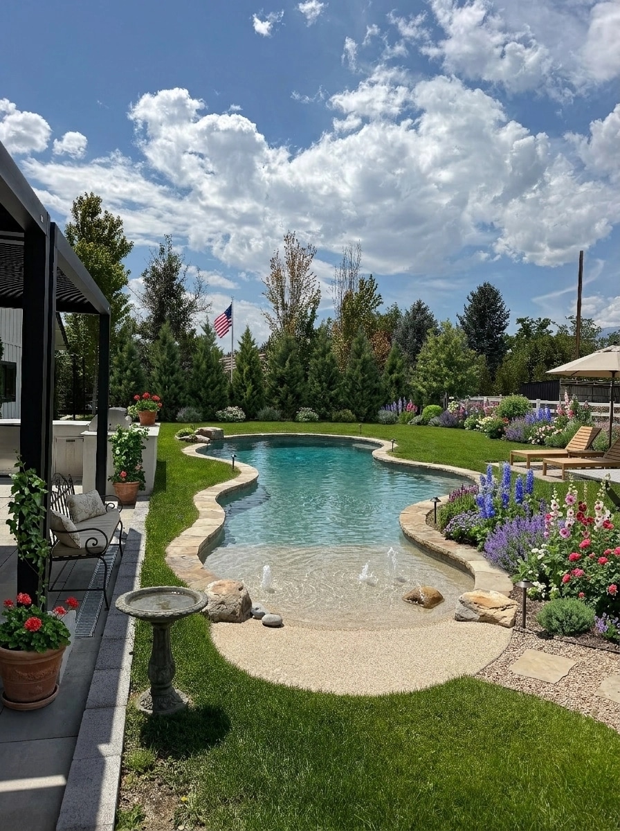 Landscape design in English Cottage Garden style — Yard by GenRoom AI