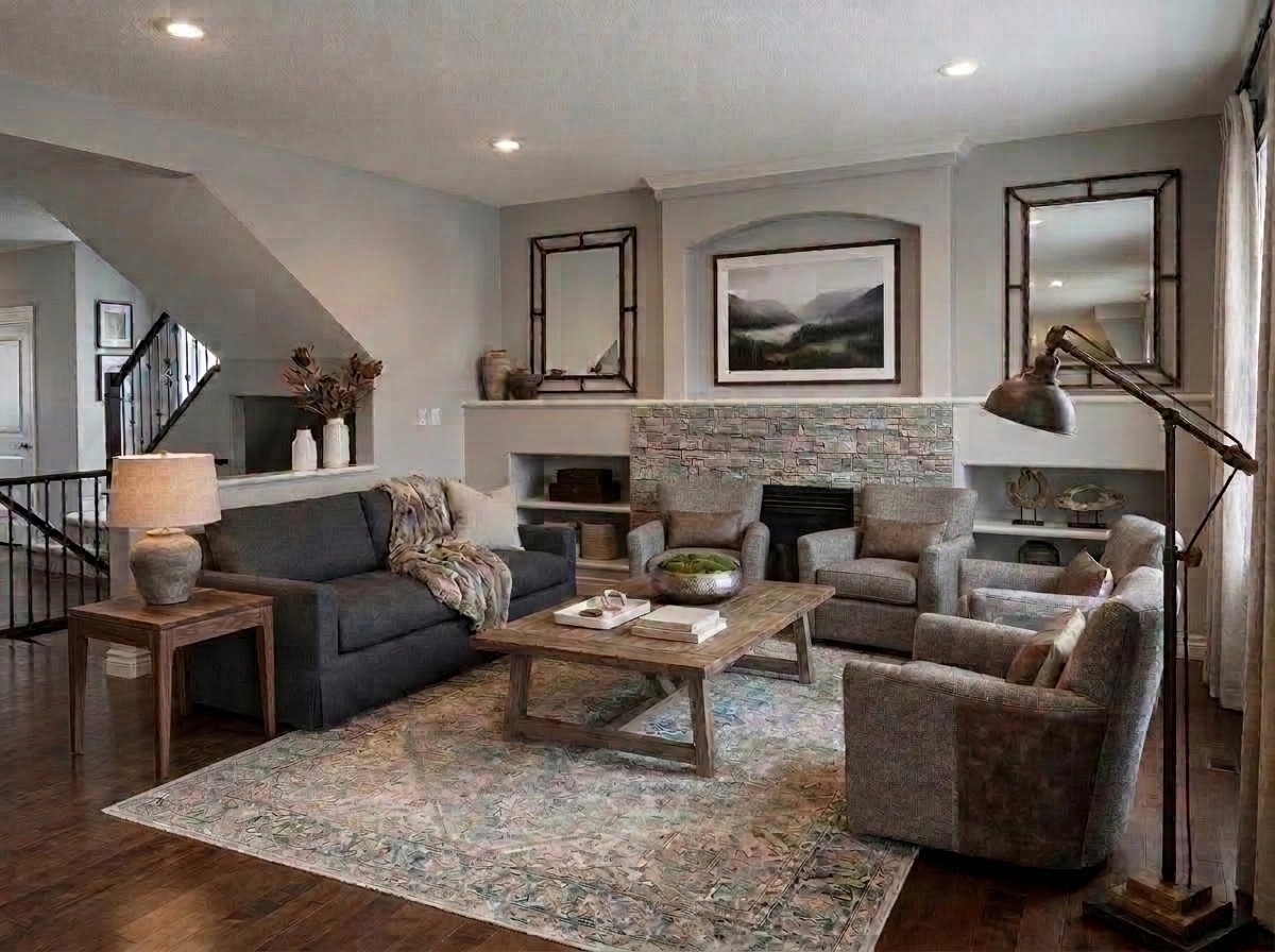 Modern Farmhouse Living Room design — interior photo by GenRoom AI