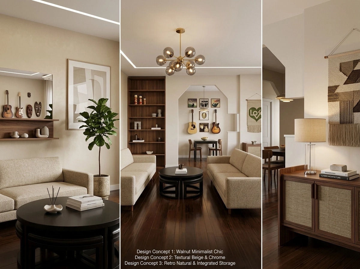 Minimalism Living Room design — interior photo by GenRoom AI