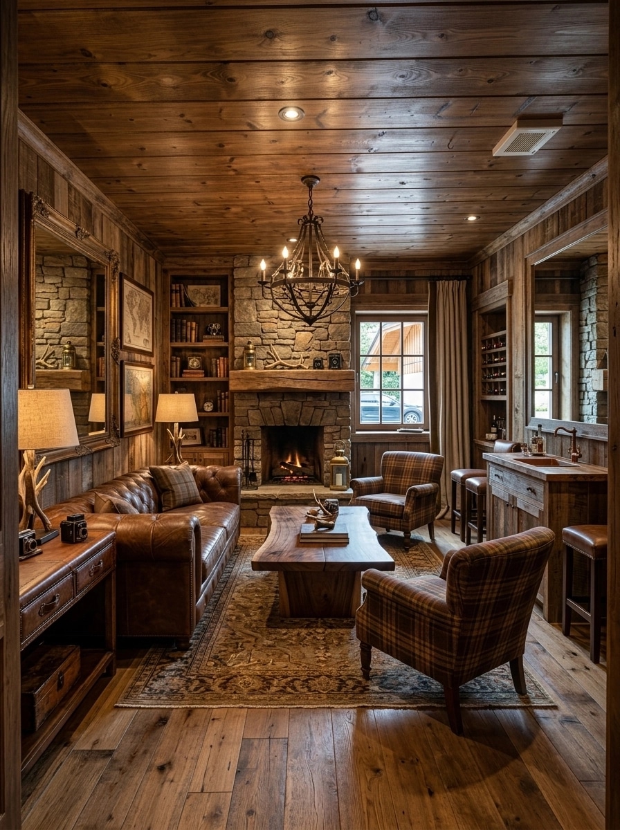 Interior design in Rustic style — Living Room by GenRoom AI