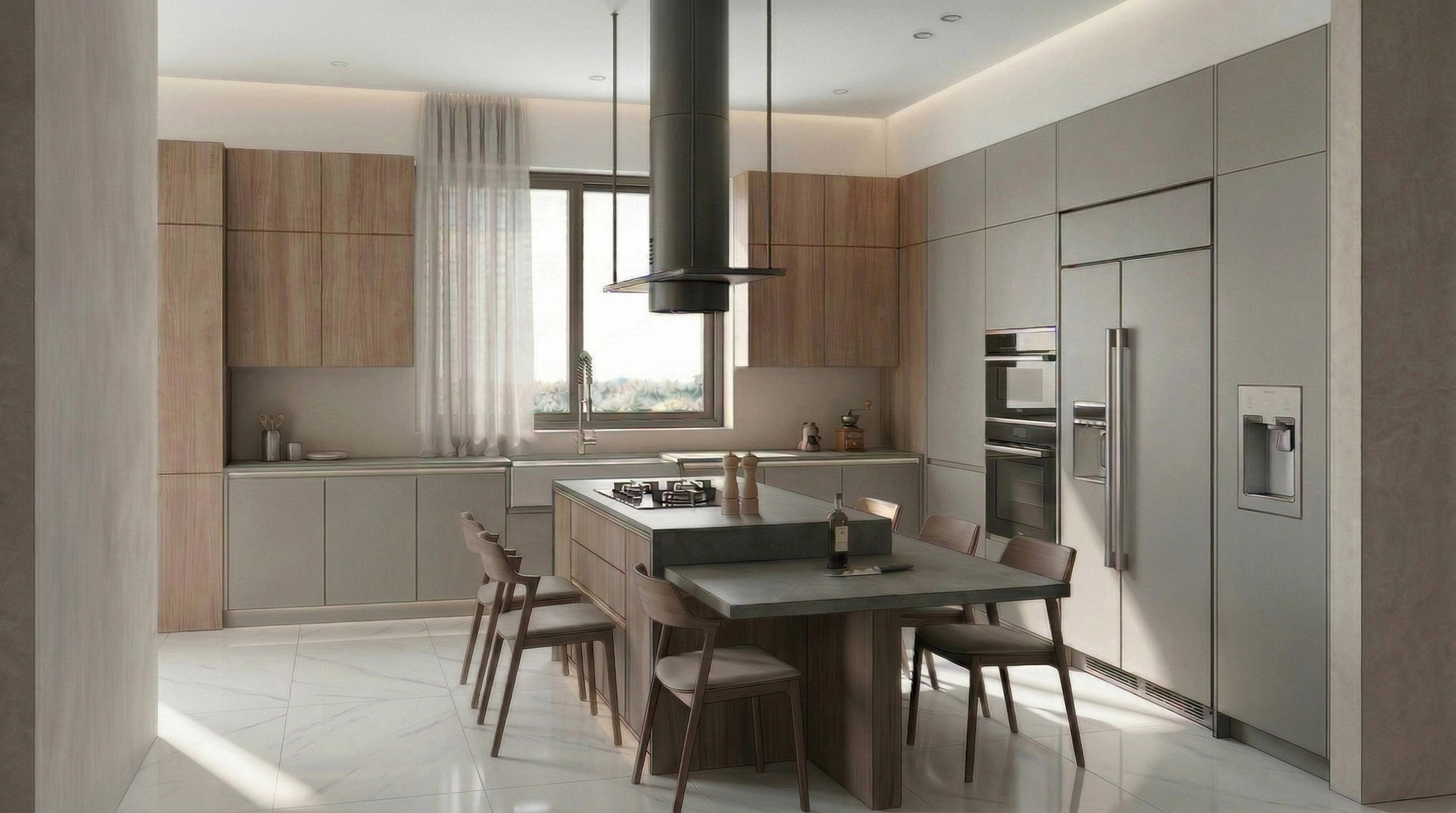 Minimalism Kitchen design — interior photo by GenRoom AI