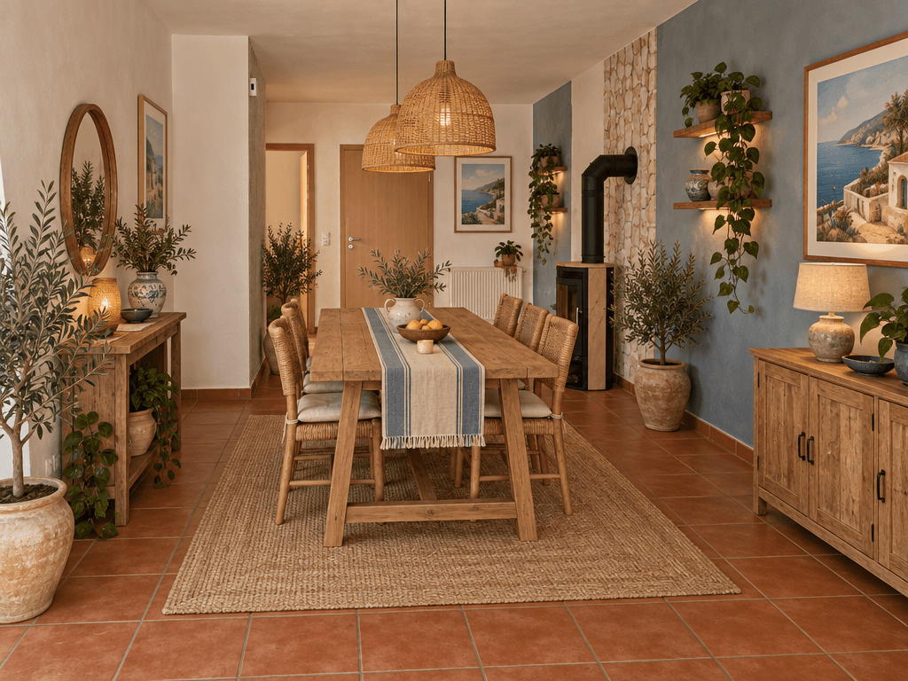 Interior design in Mediterranean style — dining_room by GenRoom AI