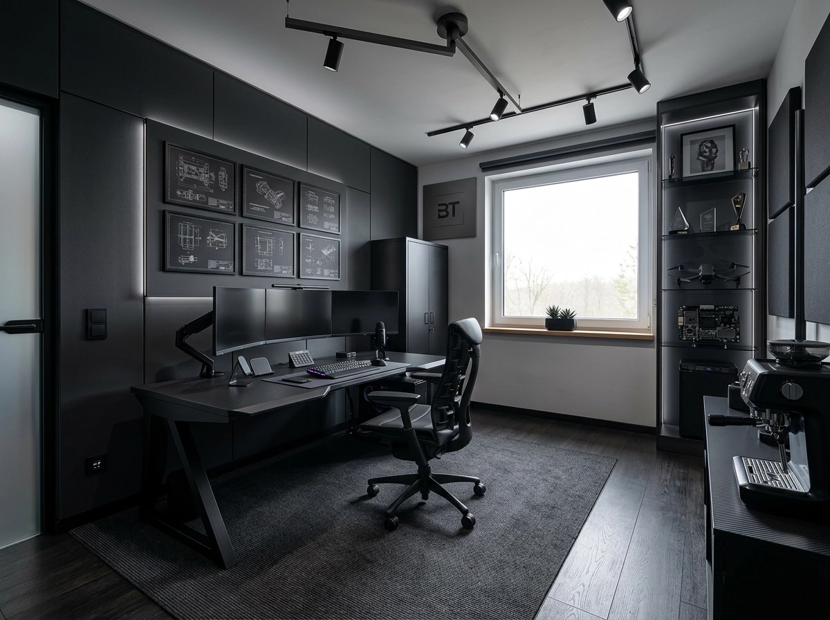 Interior design in Blacktec style — office_space by GenRoom AI