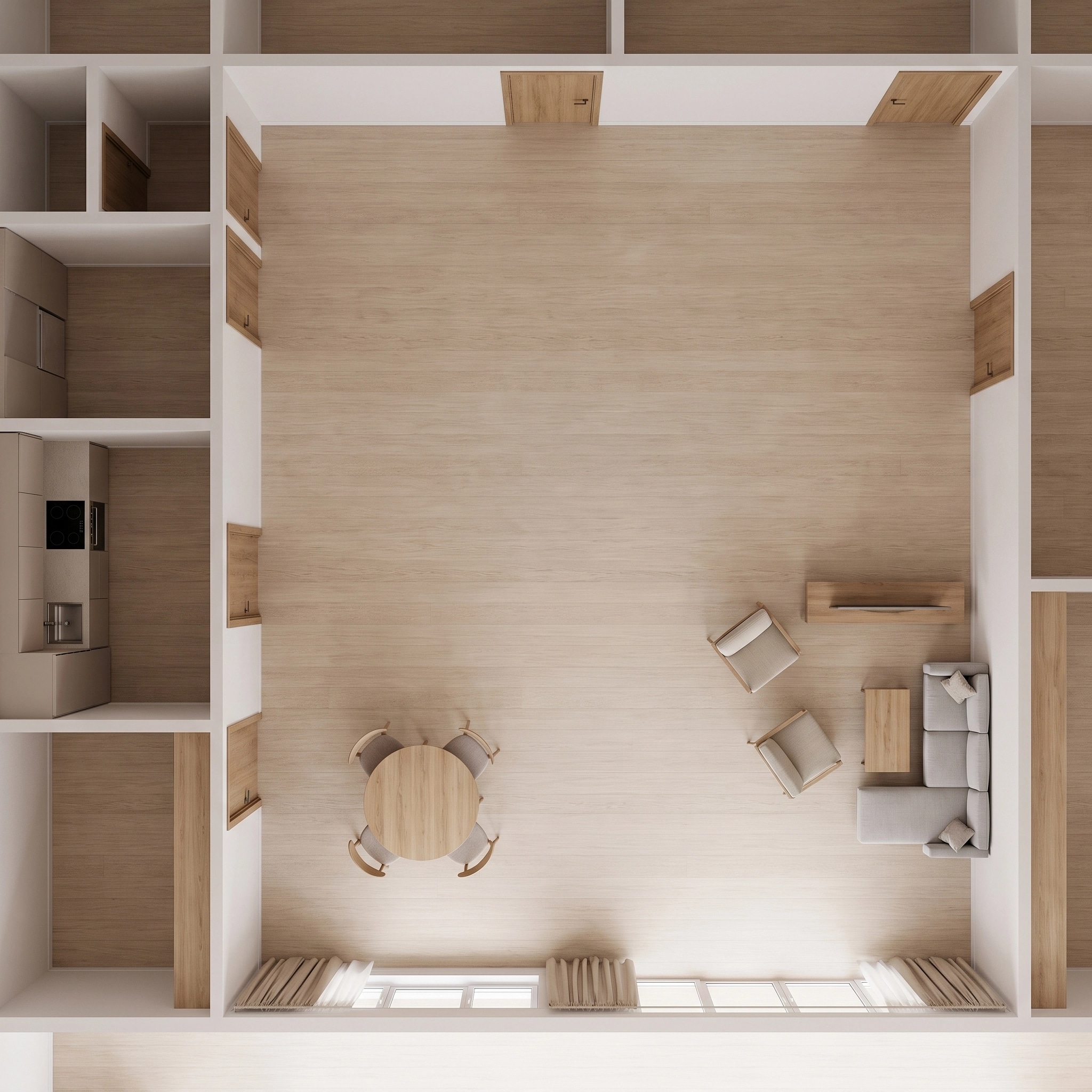 Minimalism Living Room design — interior photo by GenRoom AI