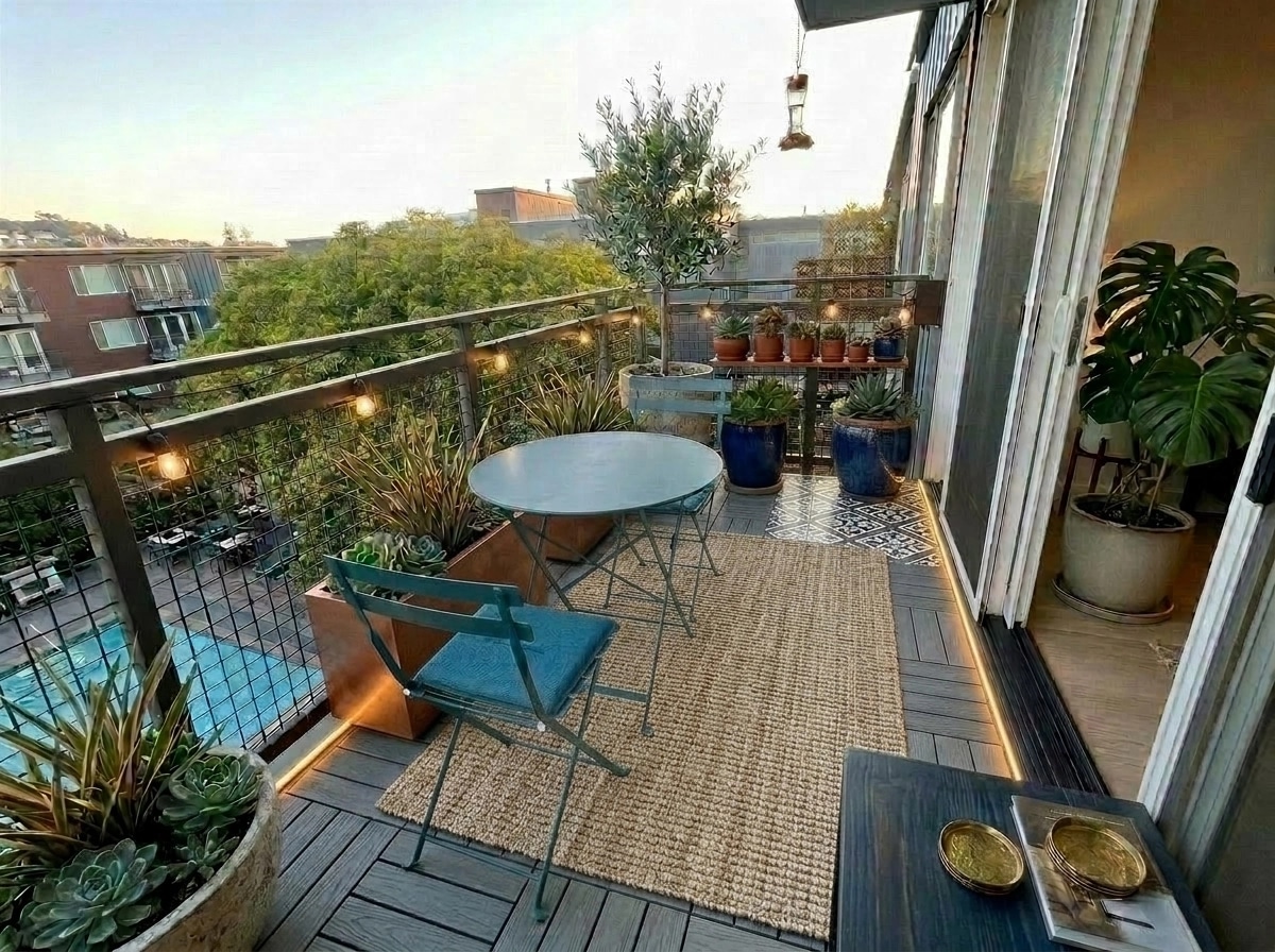 Interior design in Modern Farmhouse style — balcony by GenRoom AI
