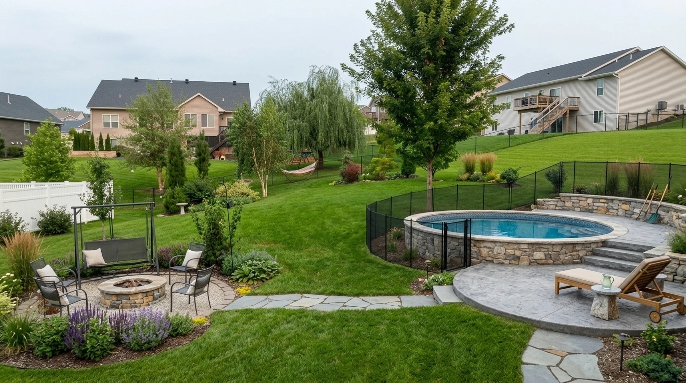Landscape design in Eco Natural Garden style — Yard by GenRoom AI