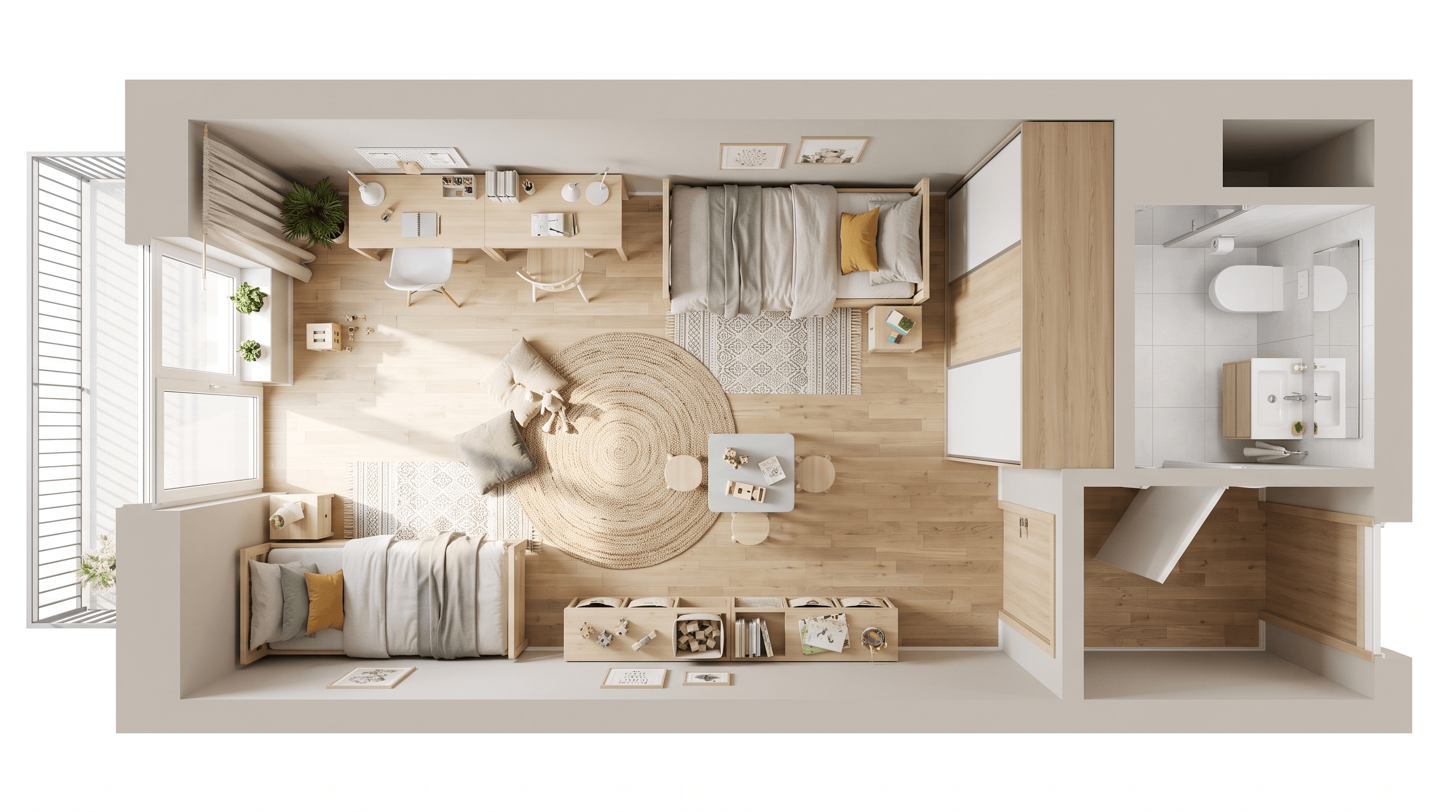 Interior design in Scandinavian style — Living Room by GenRoom AI