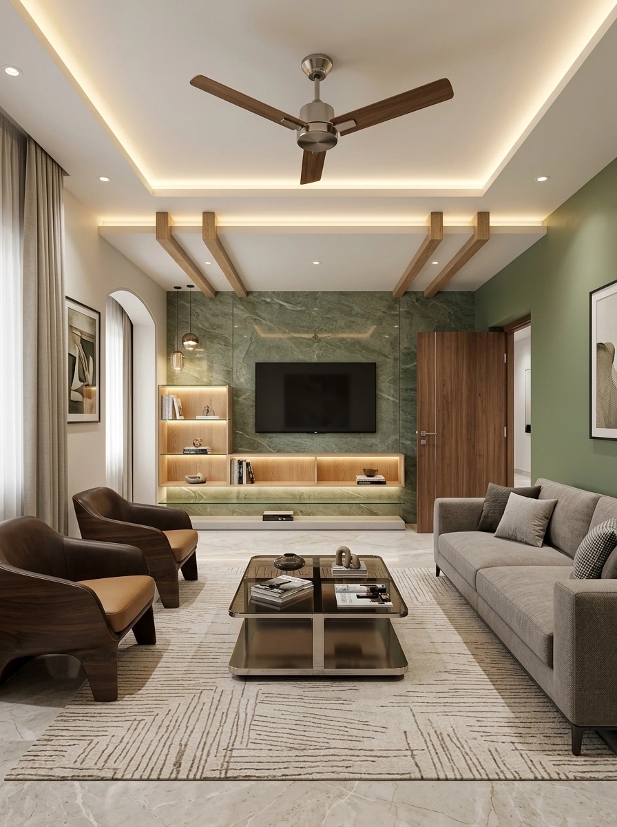 Interior design in Contemporary style — Living Room by GenRoom AI