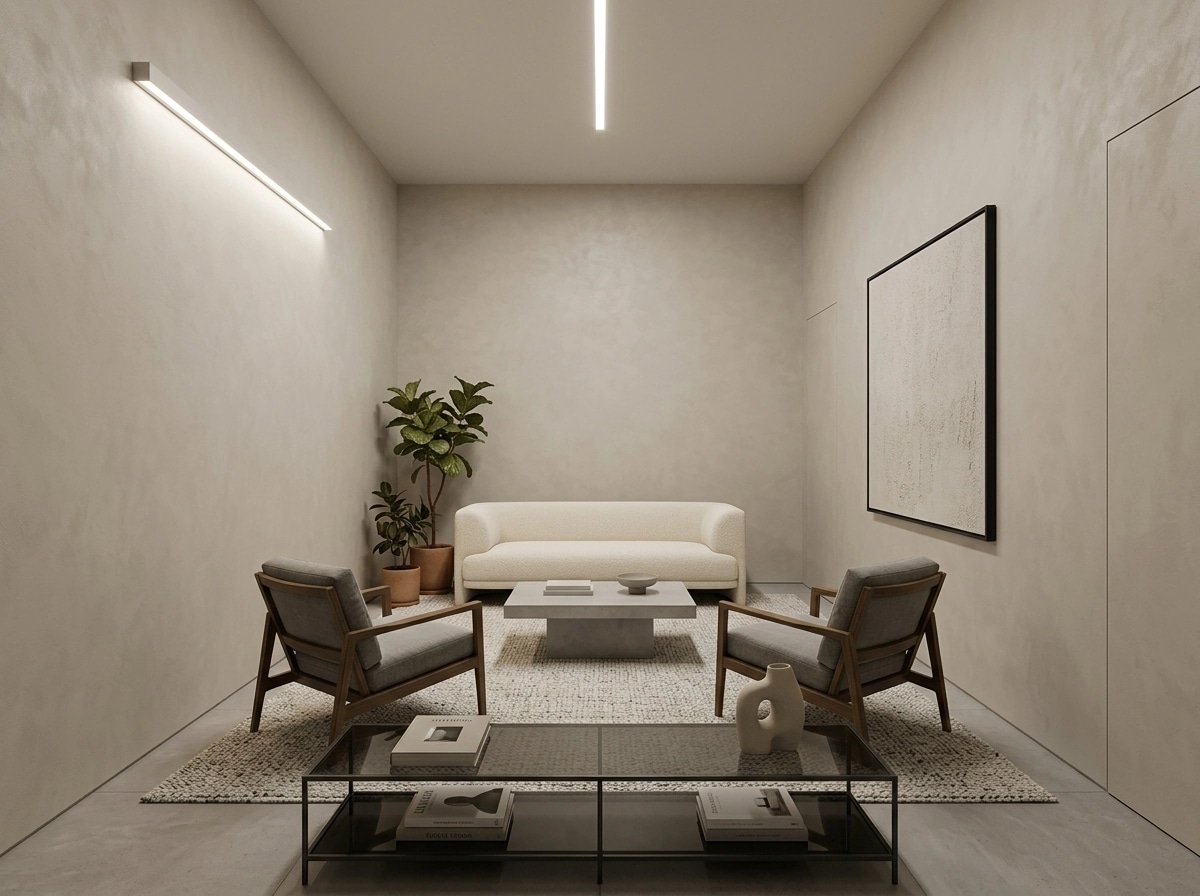 Minimalism Living Room design — interior photo by GenRoom AI
