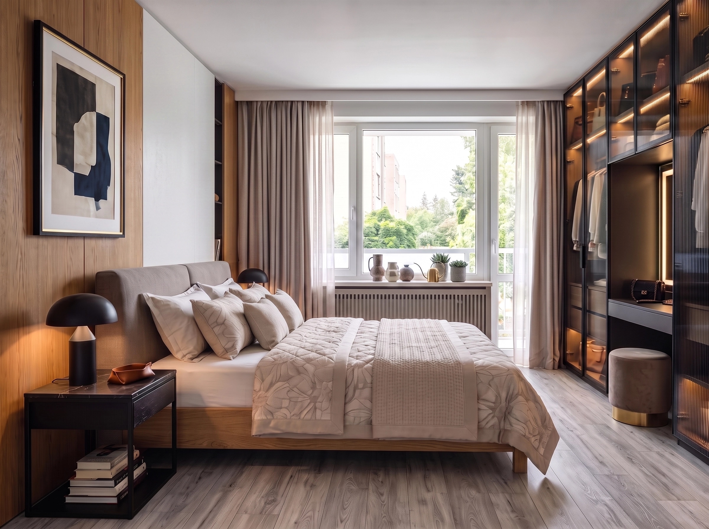 Contemporary Bedroom design — interior photo by GenRoom AI