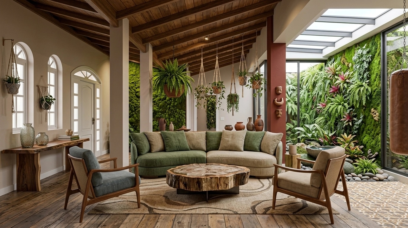 Interior design in Biophilic style — Living Room by GenRoom AI