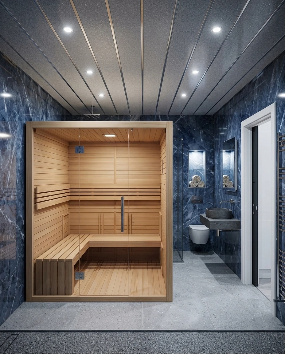 Bathroom interior in Minimalism style — photo by GenRoom AI