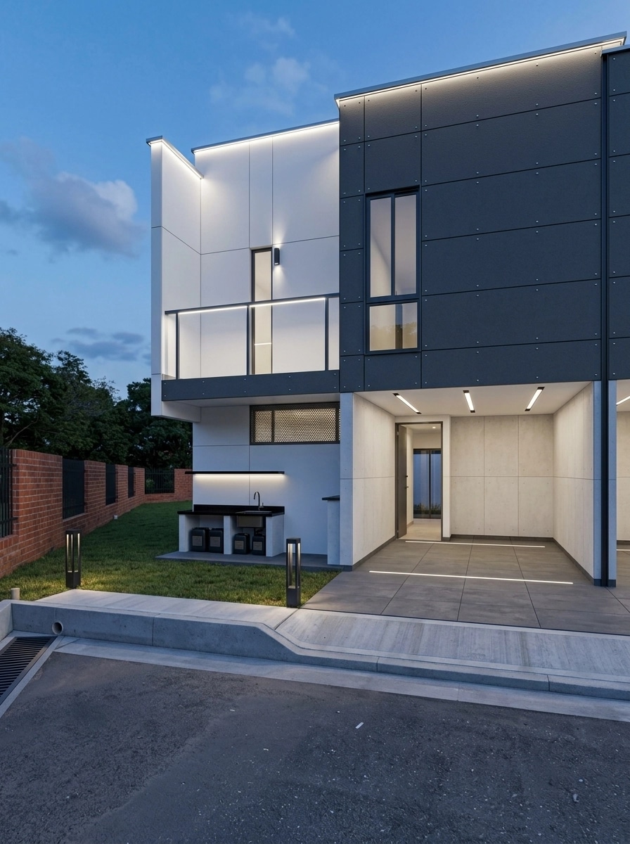 Hi-Tech Facade Facade design — facade photo by GenRoom AI