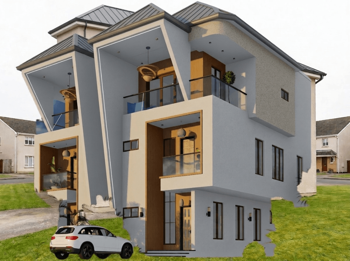Facade design in no_style style — photo by GenRoom AI