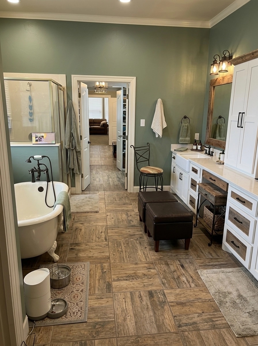 Interior design in Modern Farmhouse style — Bathroom by GenRoom AI